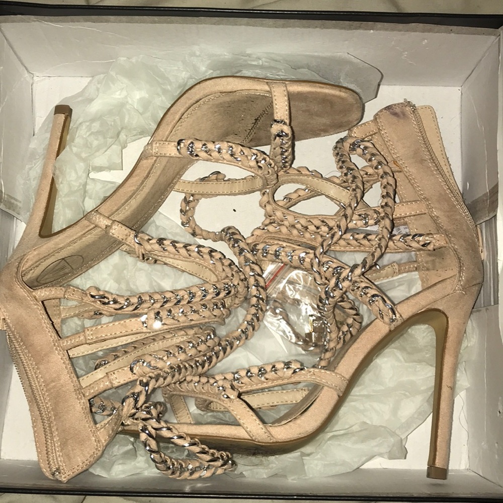 4.5 Inch Chain Tie Up Heels
